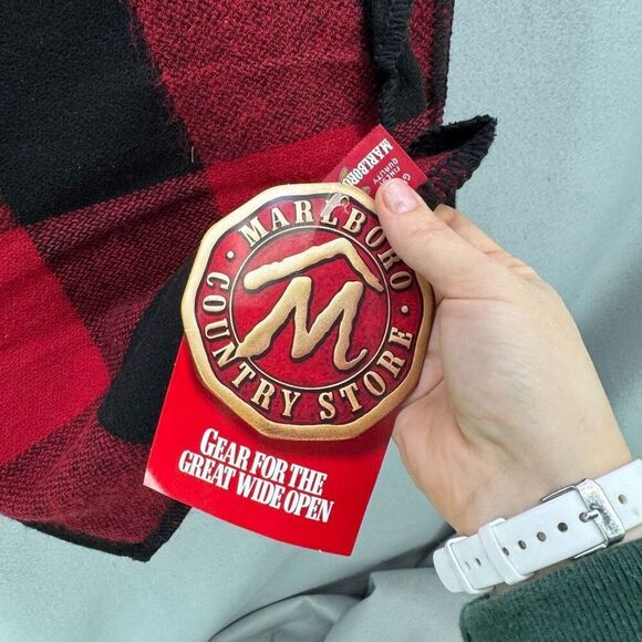NWT Deadstock Marlboro Country Store Throw Blanket Buffalo Check Wool USA Made R - Picture 5 of 7